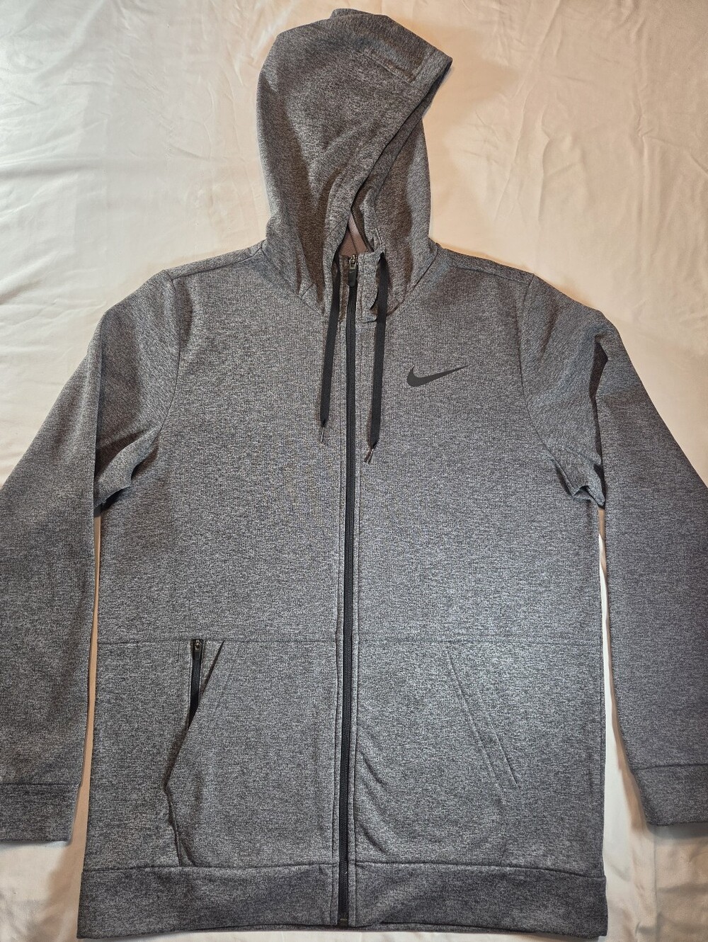 Nike Men’s Dark Heather Gray Full‑Zip Performance Hoodie